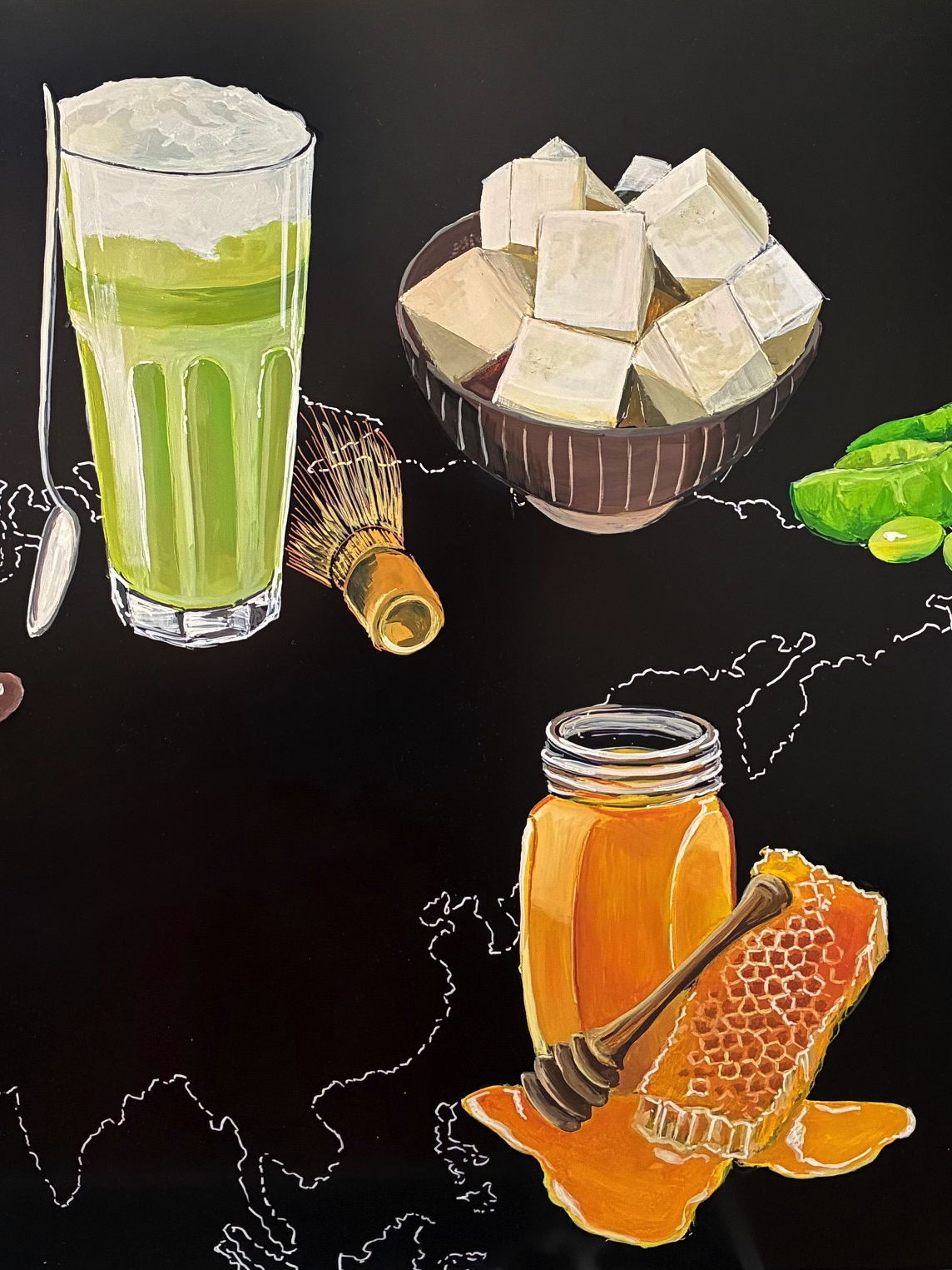 Kreidetafel Café Vista im Museum Fünf Kontinente - München