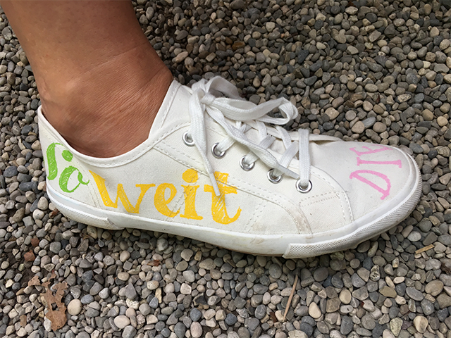 handlettering, Schuhe, alles wird beschriftet!