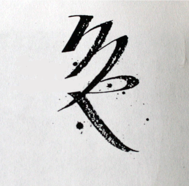 Kalligrafie und Handschrift, Logo mit verschiedenen Schreibwerkzeugen