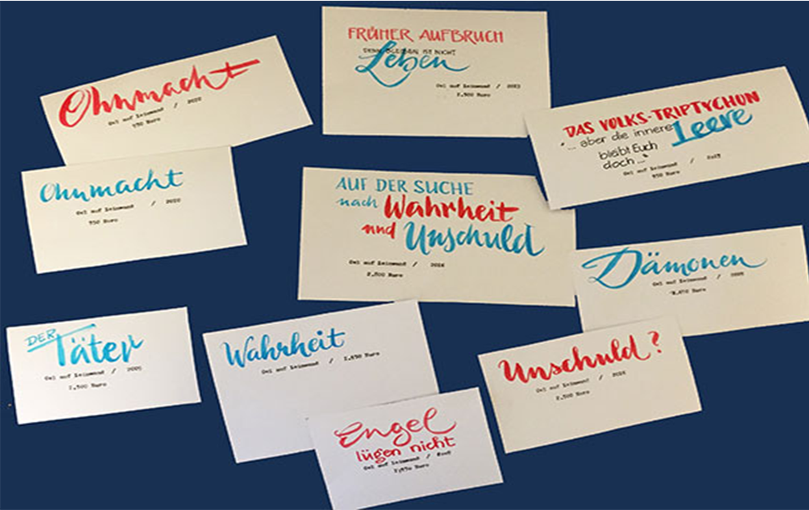 Kalligrafie und Handschrift, zum Beispiel für personalisierte Einladungskarten